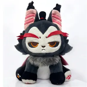 Hazbined Hotel Plush Toy Kawaii Husk Meow Cosplay Doll Soft Fluffy Stuffed Cute Cartoon Home Decoration For Kids Gift