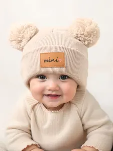 Unisex Beanie Hat for Toddlers, Kids & Babies, Y2K Style, Newborn Knitted Hat, Warm Winter Cap for Outdoor Use, Winter Skull Cap