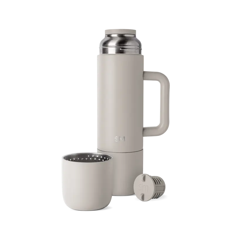 Simple Modern Roam Insulated Stainless Steel Coffee Thermos with 2 Mugs