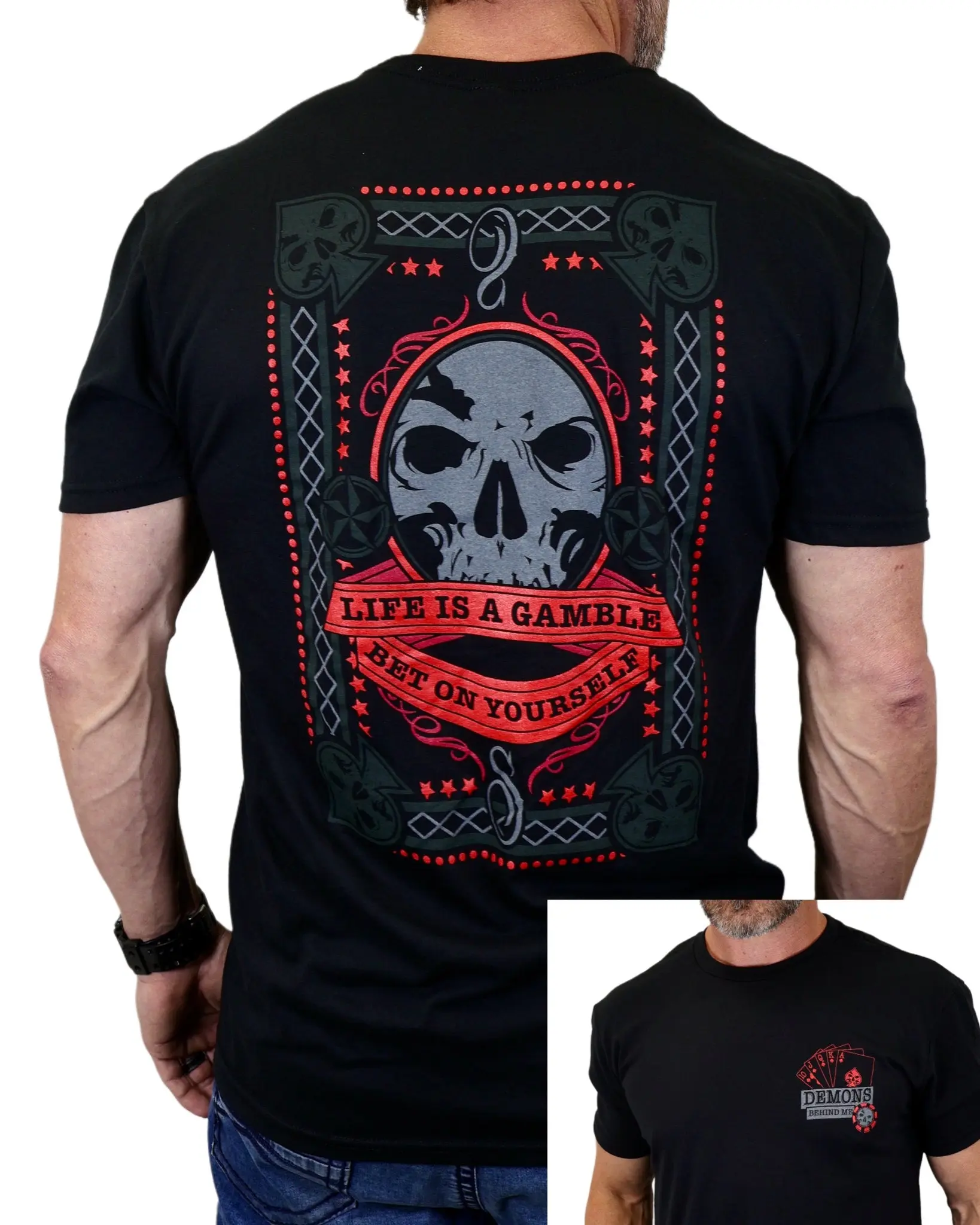The "Gambler" Black Tee