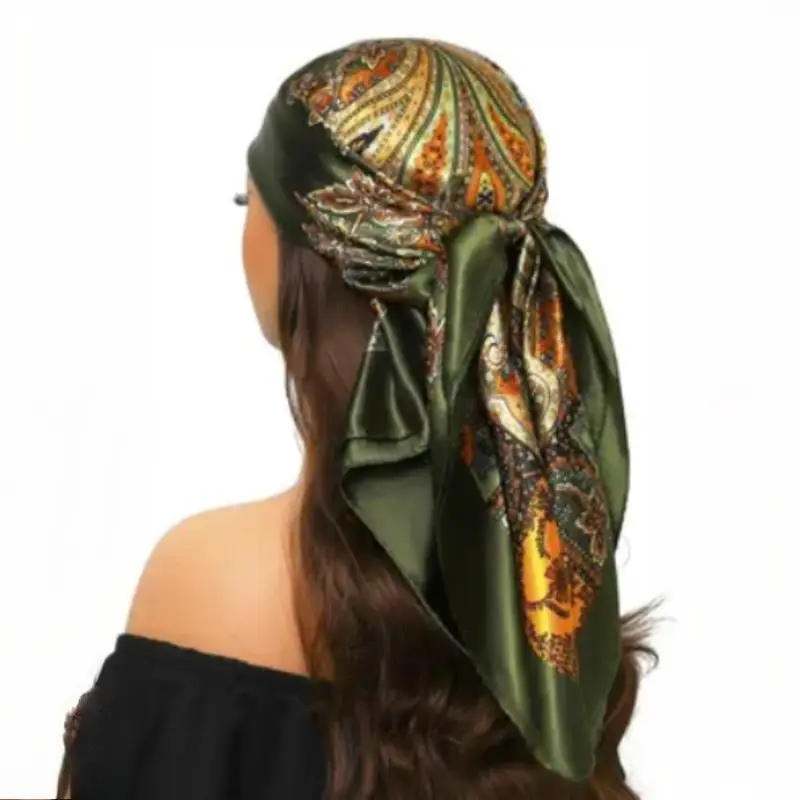 PRINTED BANDANA SCARF - Versatile 90x90cm Fashion Accessory for Women & Girls, Daily Use & Gift Idea