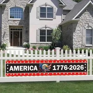 US Map 1776-2026 Banner, 250 Years American Patriotic Decor, Large 10x20ft Vintage Canvas Backdrop for 250th Birthday Party, Anniversary Celebration, Indoor Outdoor Wall Hanging for Home Bar Man Cave