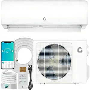 11500 BTU Mini Split Air Conditioner Heat Pump 115v WiFi Enabled Energy-Efficient Wall-Mounted Split AC Unit r32 Refrigerant Cooling  Heating for Up to 750 SqFt Includes Installation Kit