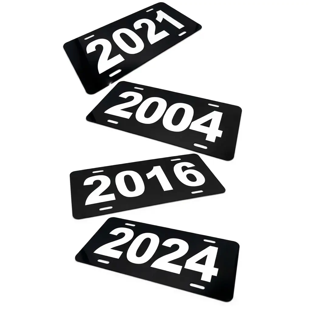 Year Plates - Placas de Año cualquier año, Car Front Plate, Vanity Tag, Aluminum License Plate for Men Women Car