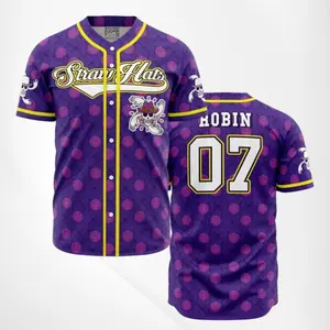 Straw Hats Robin One Piece Anime Baseball Jerseys | Cool Summer Anime Vibes for Men & Fans