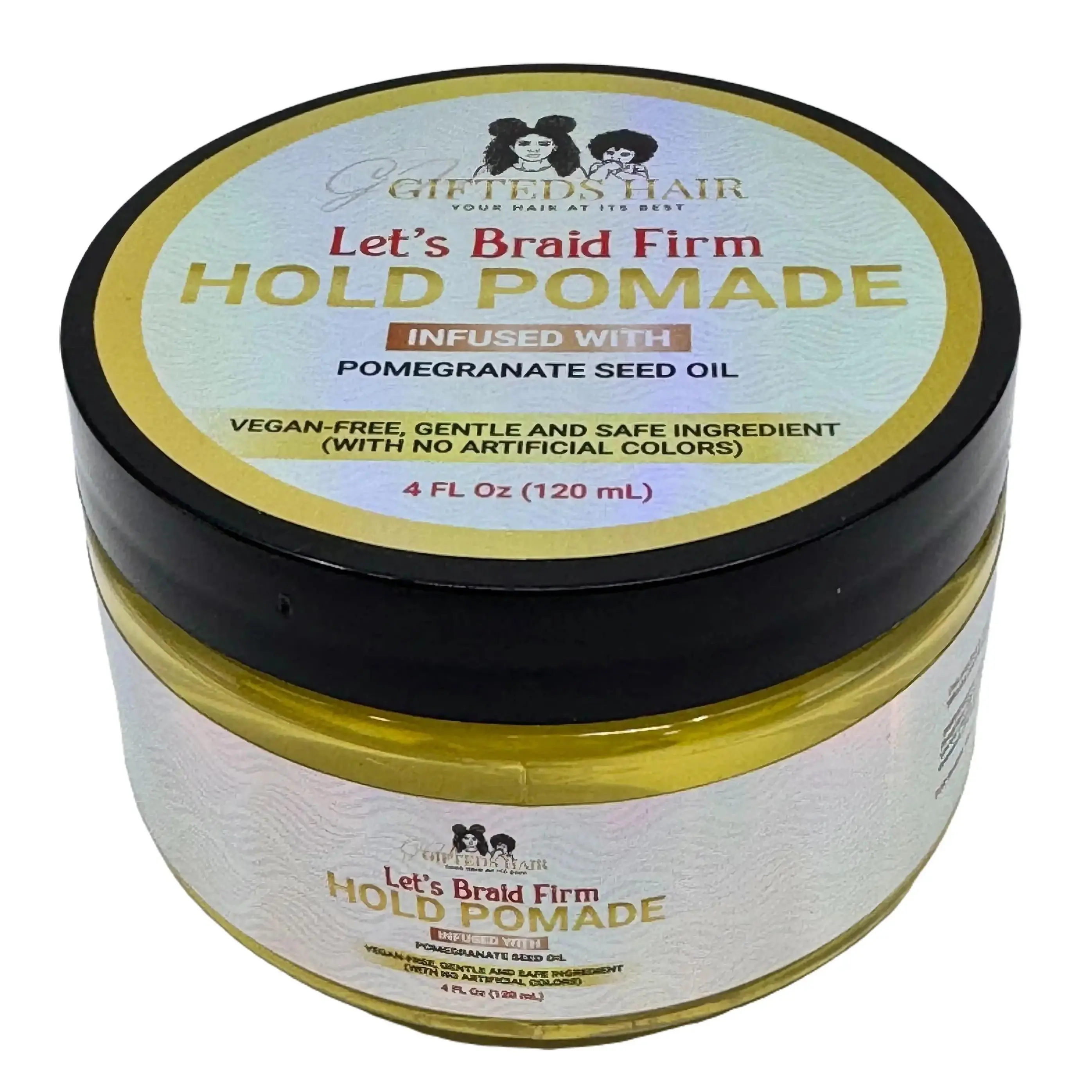 Hair Pomade - Vegan-Friendly, Silicone-Free, Infused with Pomegranate seed oil, Lightweight Scented Haircare for Females, Non-Flaking, Conditioning, Frizz Control, Dry Styling & Braiding, All Hair Types Gifted Cosmetics