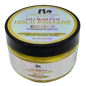 Gifted Cosmetics Hair Pomade for All Hair Types with Pomegranate Seed Oil - Non-Flaking, Conditioning, Vegan-Friendly Silicone Styling braiding gel