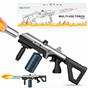 【FathersDayGift】Focus Propane Torch, Tactical Heavy-Duty Blow Torch with Adjustable Flame, Professional Tool for Searing Steak, Sous Vide, BBQ, Camping & Charcoal Starter, Perfect Gift (Propane Tank Not Included)