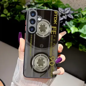 Metallic Aesthetics of Vintage Cassettes semi transparent drop proof and scratch resistant case for Samsung for Galaxy S26 S25 Plus S24 Ultra S23 S22 S21 FE 5G Note 20 Ultra A54 A52 A35 A25 A16 A15 A14 A12 An excellent gift choice