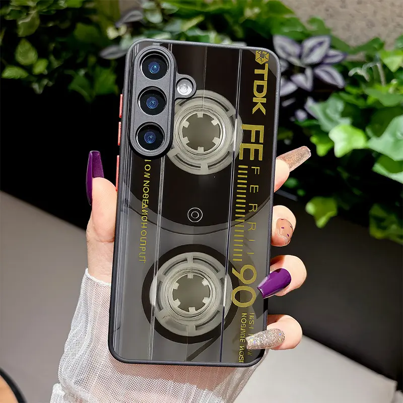 Metallic Aesthetics of Vintage Cassettes semi transparent drop proof and scratch resistant case for Samsung for Galaxy S26 S25 Plus S24 Ultra S23 S22 S21 FE 5G Note 20 Ultra A54 A52 A35 A25 A16 A15 A14 A12 An excellent gift choice