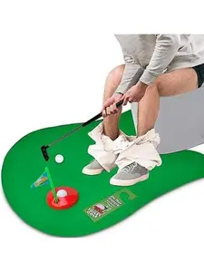 Toilet Golf Toilet Mini Set Leisure Entertainment Sports Toys,Potty Golf Drinker Toilet Toy Potty Putter Putting Golfing Game Indoor Practice Mini Golf Set Golf Training Accessory,  Birthday, Christmas, Valentines Gifts for Men, Husband, Boyfriend, Him
