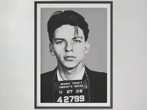 Mugshot Poster, Black and White, Celebrity Mugshot, Vintage Home Decor, Music Poster
