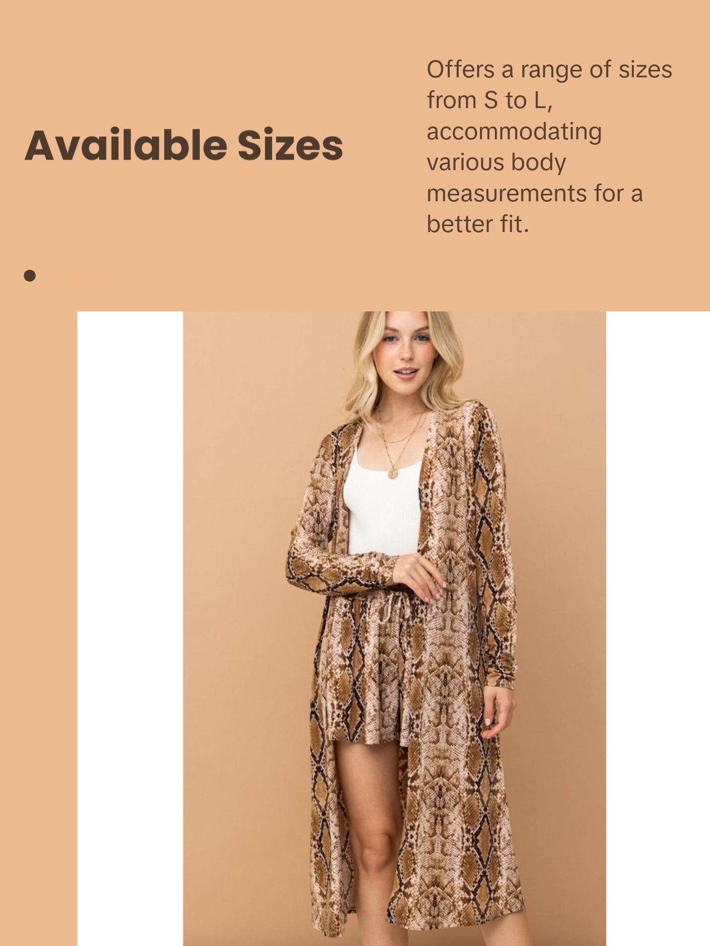 And The Why Snake Print Kimono Open Front Longline Cardigan And The Why Snake Print Kimono Open Front Longline Cardigan