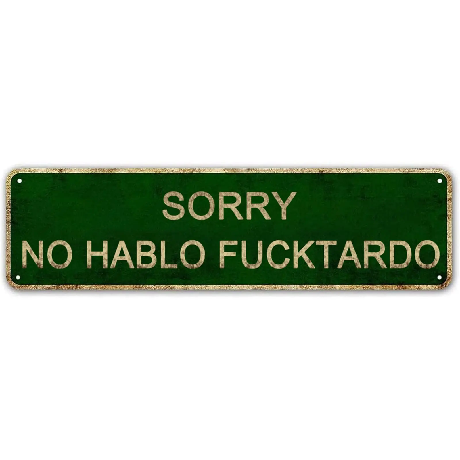 LINStore Funny Phrase Vintage Metal Tin Sign - Decorative Wall Plaque, 4x16 in Adult Funky Quirky Unisex Garage Decor, Home Decor Gifts for Friends, Room Decorations, Funky Home Decor Quirky