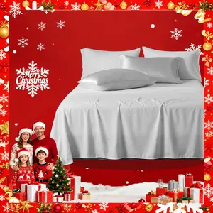 NESTCORE 6-Piece Satin Sheet Set with Gift Box – Soft Cooling Microfiber Bed Sheets, Silk-Like Pillowcases for Hair & Skin, Deep Pocket Fitted, Wrinkle-Free Hotel Luxury Bedding