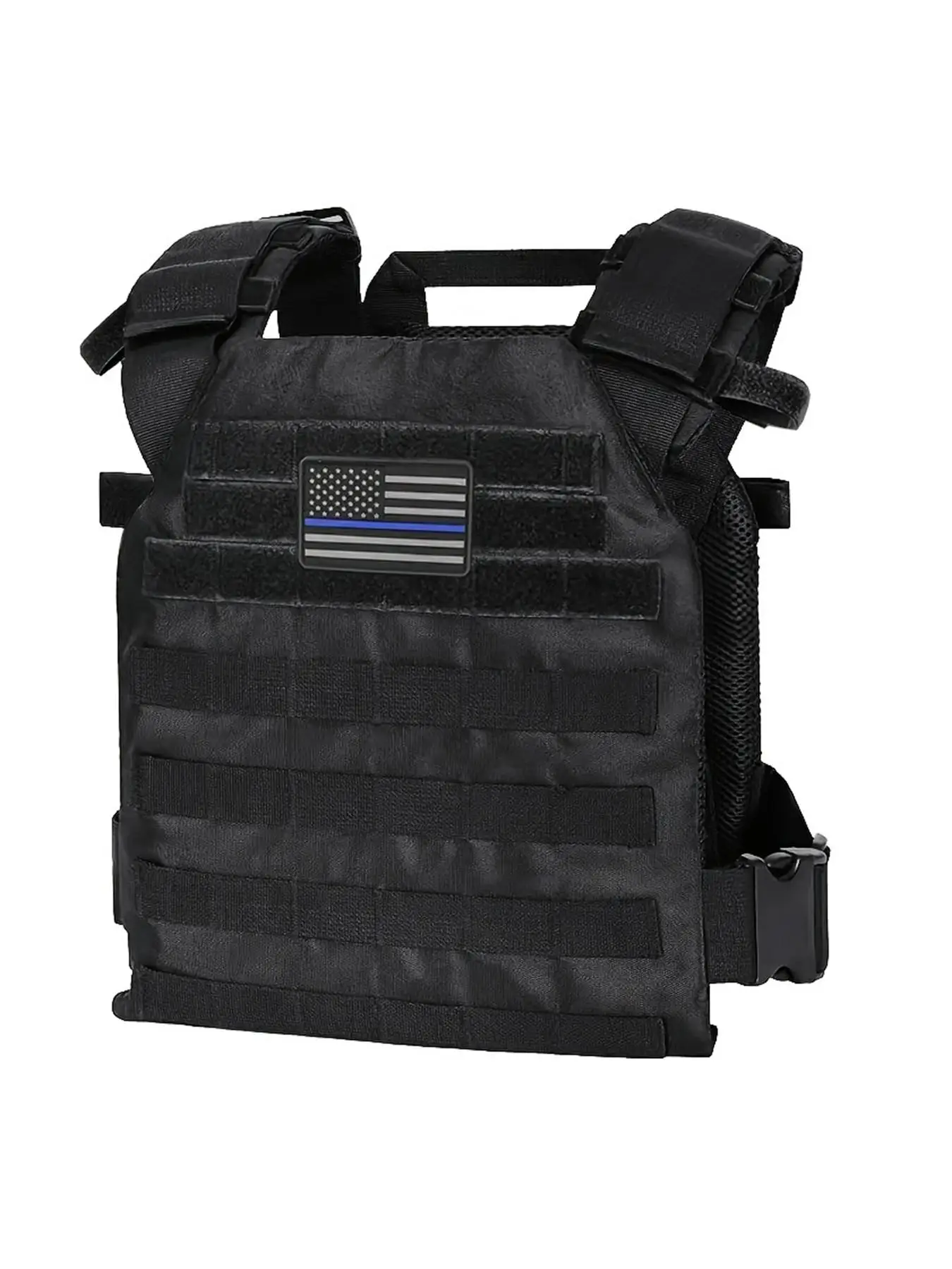 Lightweight Adjustable Vest, Tactical Training Outdoor Plate Carrier with Patch, Casual Zipper Chest Bag for Outdoor Sports Day, Fashion Vest Bag for