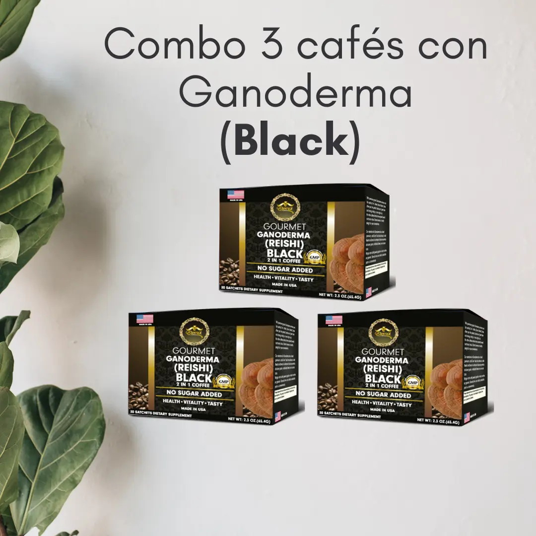 Eternal Ganoderma Black Coffee Paquete de 3 cajas