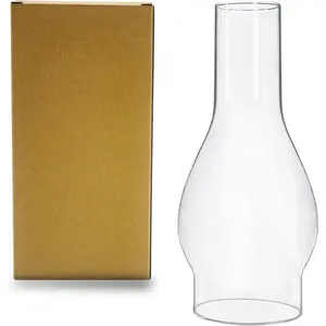 Oil Lamp Chimney 3 Inch Base 9 Inch Height Kerosene Lamp Shade Tall Clear Glass Replacement Lamp