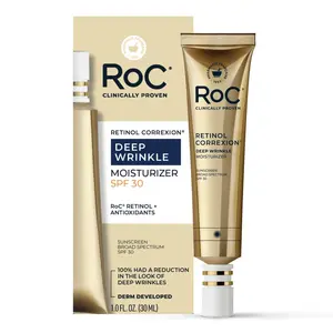 RoC Retinol Correxion Deep Wrinkle Face Moisturizer with SPF 30, for Fine Lines, Dark Spots, 1oz