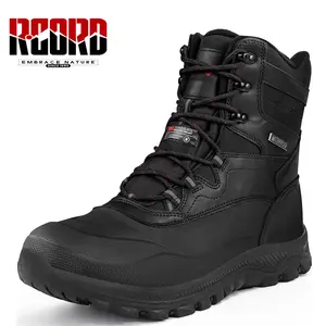 R CORD Snow Boots for Men Waterproof Insulated Mens Snow Boots Winter Boots Winter Hiking Shoes High Traction Men's Military Tactical Boots SpringStatements