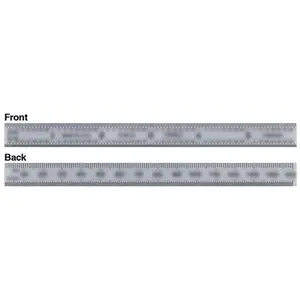 212 MAIN Fowler $52-381-010-0 Flex Metric Series Steel Rule Tool, 1.05x300 mm Hardware Ruler with Metric Scale, Micro Gradings, Rust Proof for Office & School Stationery Supplies
