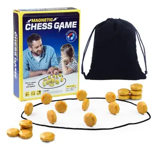Fun Magnetic Chess Game Set, Perfect for Family Game Night, Includes Extensible Rope & 20 Magnets, Ideal Gift for Kids Teens Adults