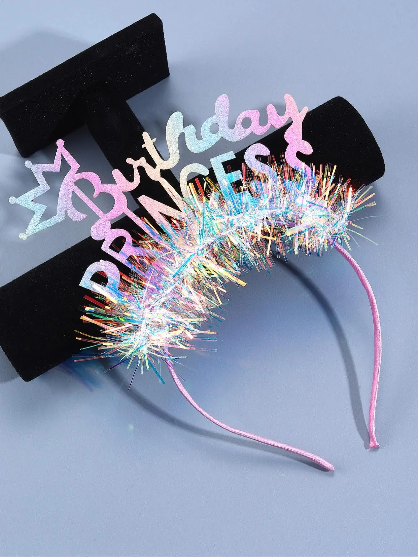Birthday Party Headband, Cute Style Ombre Colorful Hair Hoop, Fashionable Glitter Birthday Princess Style Hair Accessories for Girls, Fashion Hair Acc