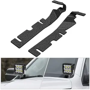 Nilight Ditch Light Brackets Hood Hinges Mount Brackets for Auxiliary Offroad LED Pod Light Work Light on 2009-2018 Dodge RAM 1500 2500 3500, Black summervibes