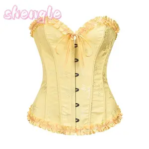 Corset Tops for Women, Bustier Shapewear Lingerie, Lace Waist Push Up Bodysuit