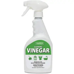 Harris 32 oz. Vinegar All Purpose Cleaner, Ready to Use, natural cleaner, safe on surfaces, stainless steel, glass, laminate countertops, kitchen counters, bathroom tile, windows, mirrors, floors, no-rinse, no residue, spray and wipe, effective cleaning