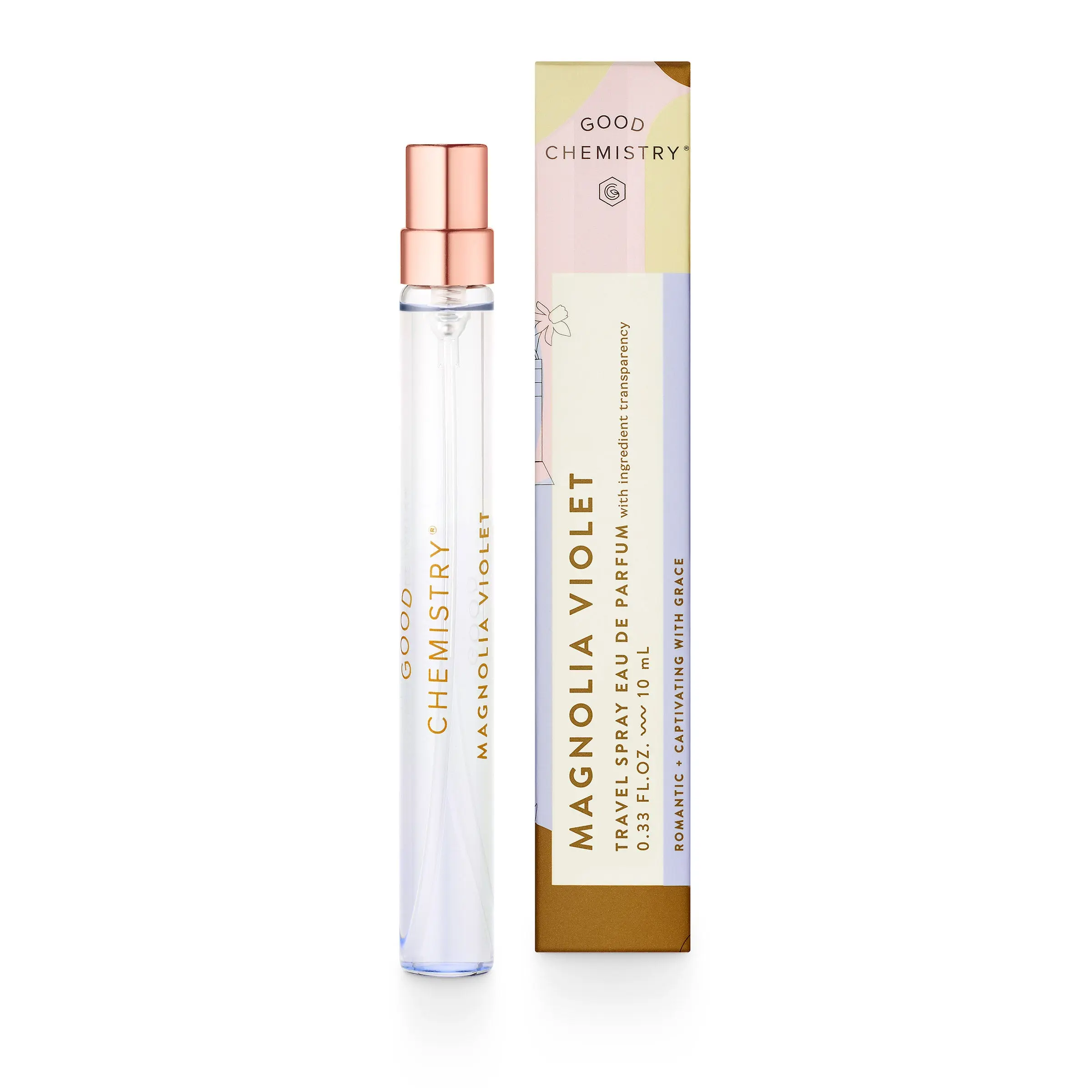 Good Chemistry Magnolia Violet Eau de Parfum Travel Spray .33 fl oz - Floral Perfume - Clean, Cruelty-free, Vegan