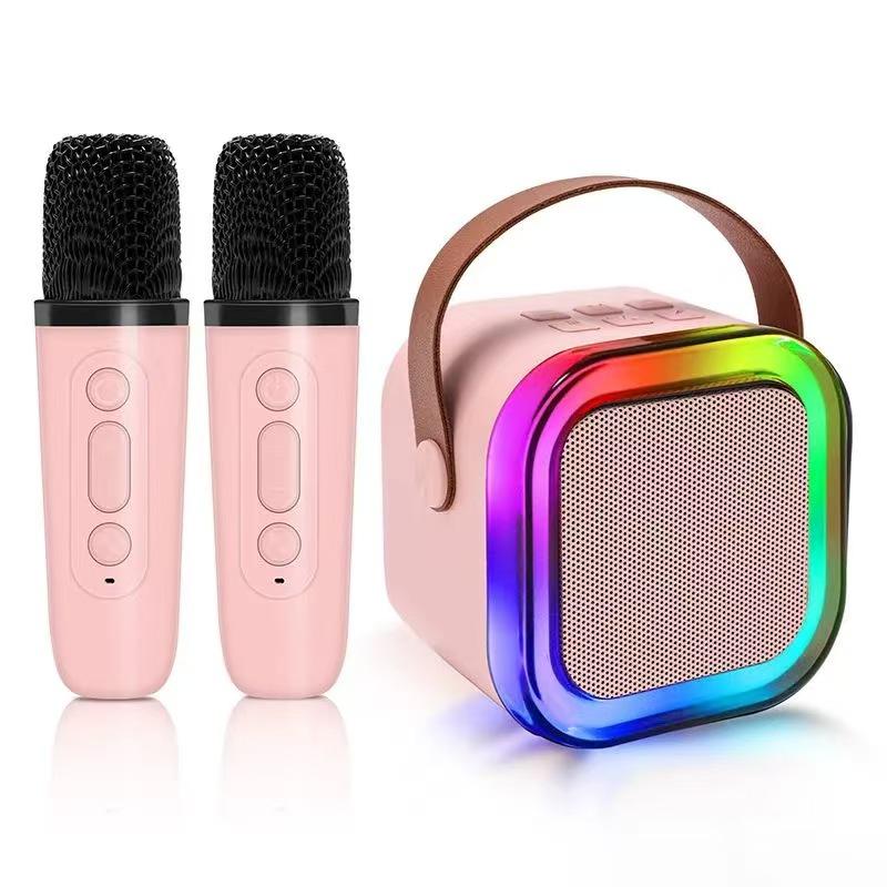 NEW Hot K12 Bluetooth Speaker Portable Home Cute Karaoke Mini Wireless Audio with Microphone K Song Family Singing Machine