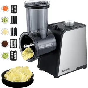 5 In 1 Electric vegetable slicer,300W Electric Cheese Grater Salad Shooter, One-Touch Easy Control, Electric Grater For Vegetables,Cheeses,Nuts For Home Kitchen