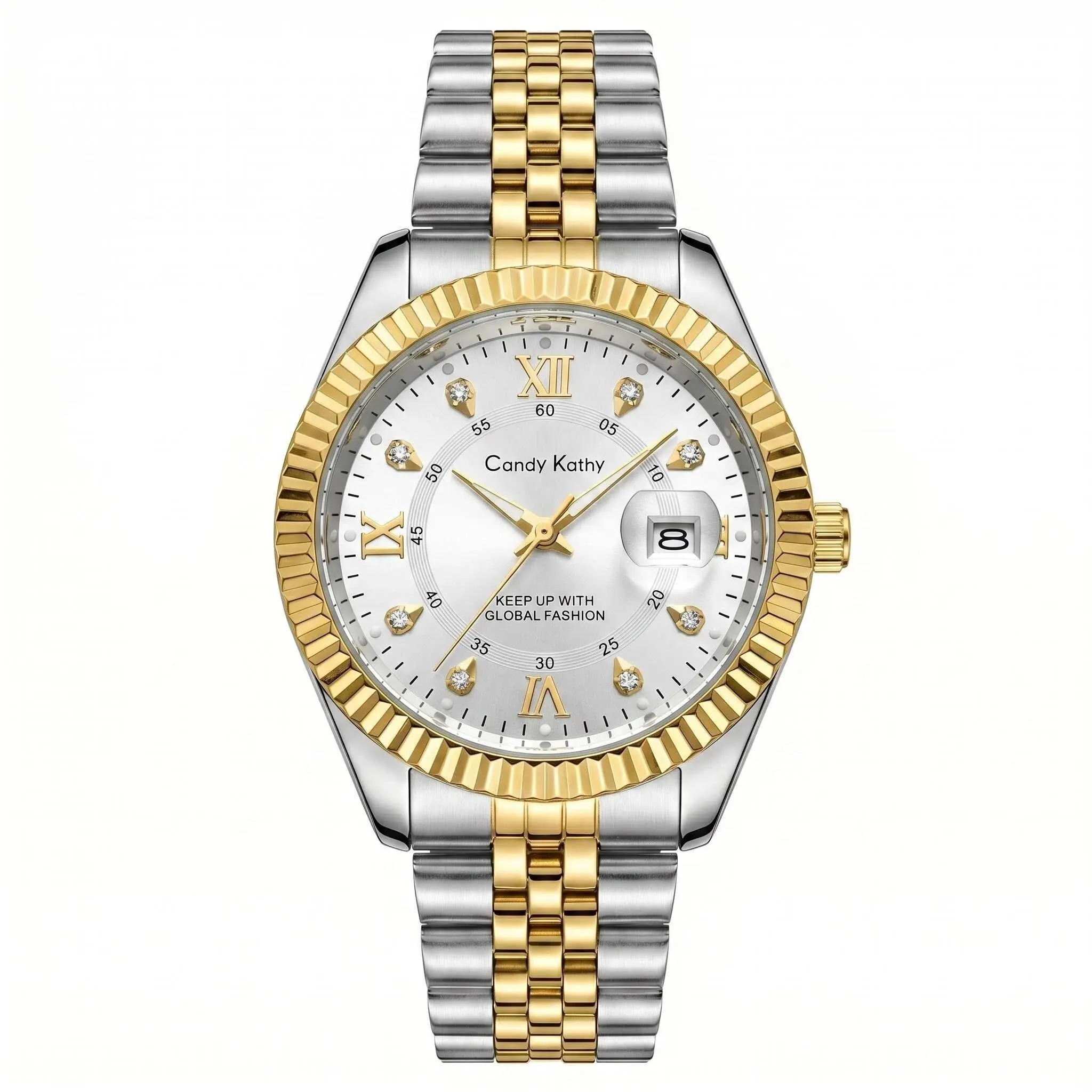 Men's Casual-Business Quartz Analog Wristwatch - 42Mm Round Luminous Fashionable Dial, Sleek Water-Safe Alloy Strap with Clasp, Date Function, Boxed Packaging, 12-Month Warranty, Ideal for Daily Wear, Men's Accessories, Gifts for Boyfriend, Round Face