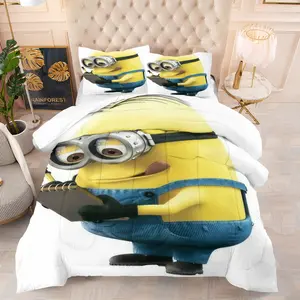Despicable Me Comforter Set, Soft And Durable Bedding Set, Includes 1 Comforter And 1 Or 2 Pillowcases, Everyday Holiday Birthday Gift Bedroom Decor For Kids And Adults