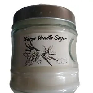 Warm Vanilla Sugar Candle - Scented Candle for Home Decor, Ideal for Aromatherapy and Relaxation