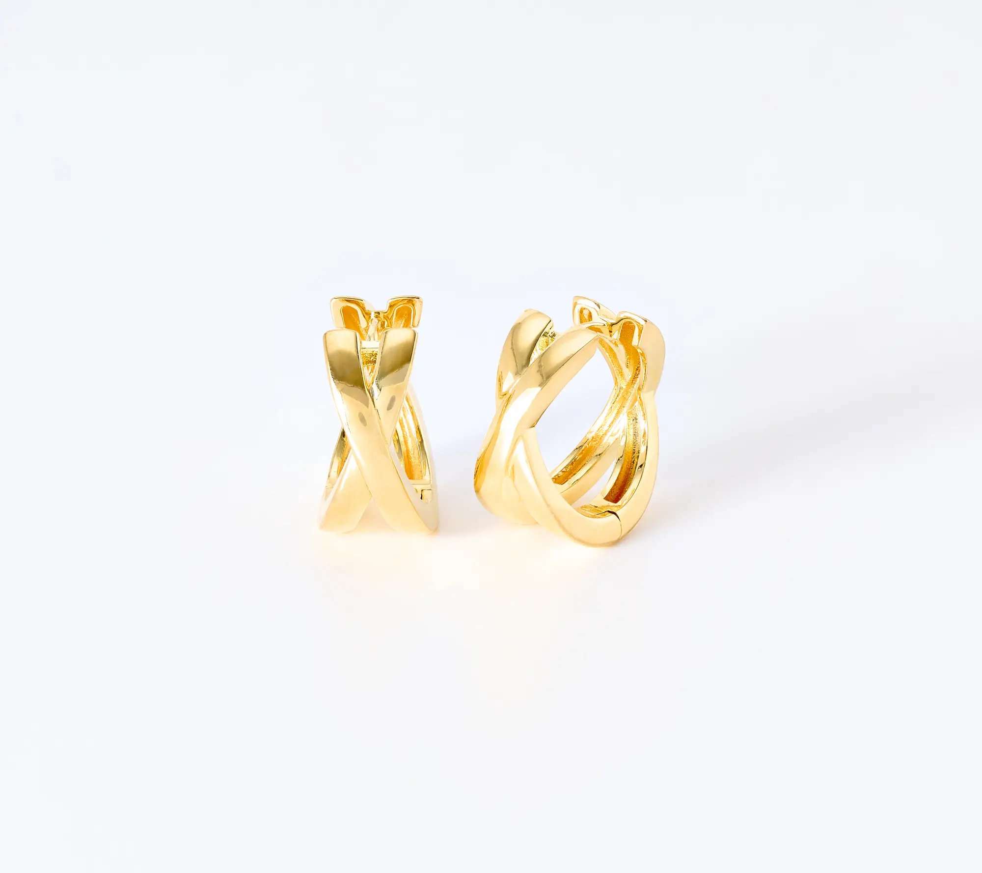 David Markstein Bronze Couture Crossover Hoop Earrings