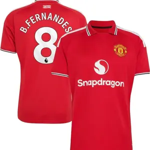 Custom Red Soccer Jersey Personalized Name & Number Football Shirt Unisex Breathable Fan Style Tee 2026/2027 Home