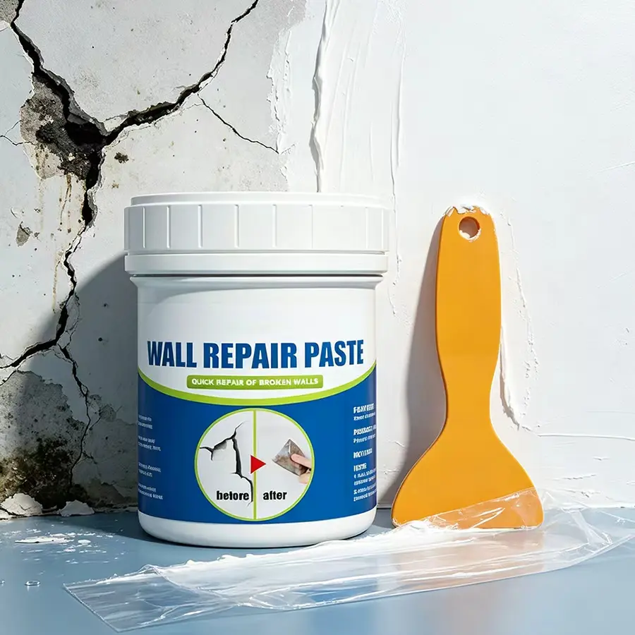 Drywall Wall Repair Paste Kit with Scraper, Waterproof Crack Hole Filler Putty, Quick Dry Touch Up Coating for Wall Dents, Cracks, Holes & Surface Defects, DIY Household Wall Renovation Repair Sealant protects spell scent fill whole house warm home