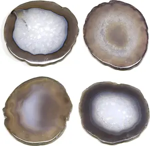 Natural Agate Slice Plate Irregular Coasters for Drinks Geode Stone Home Decoration Jewelry Making Housewarming Gift
