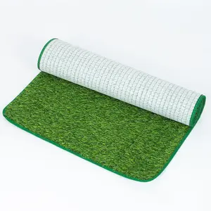 Artificial Grass Coffee Cup Mat | Cute Coffee Bar Accessories for Home Cafe, Anti-Slip Waterproof Fake Grass Coaster for Coffee Bar Decor, Coffee Lover Gifts Tray Clean outdoorfun