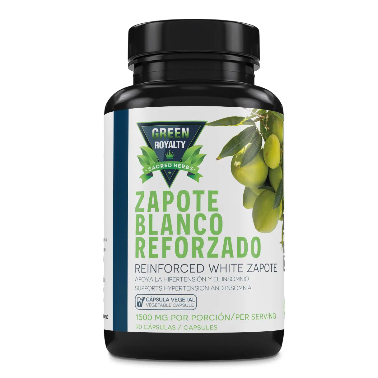 Zapote Blanco Reforzado Herbal Capsules (White zapote reinforced), 90-Count -Natural Herbal Ingredients