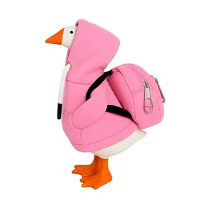 Desk Goose Outfits 7 Inches,Mini Goose Figurine Accessories Hoodies Clothes Have Backpack,Funny Tabletop Porch Goose Costume,Christmas New Year Gifts for Women