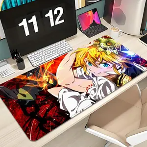 The Seven dead Sins Anime Mouse Pad Design XXL 1000×500mm 900×400mm 800×400mm 600x300mm Large Gaming Mouse Pad - Extended, Thick, Non-Slip Rubber Base Desktop Accessory Desk Mat with Precision Stitched Edges - Washable Large Desk Pad Anime Mousepad