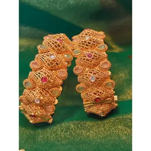 Kundan Brass Bangles