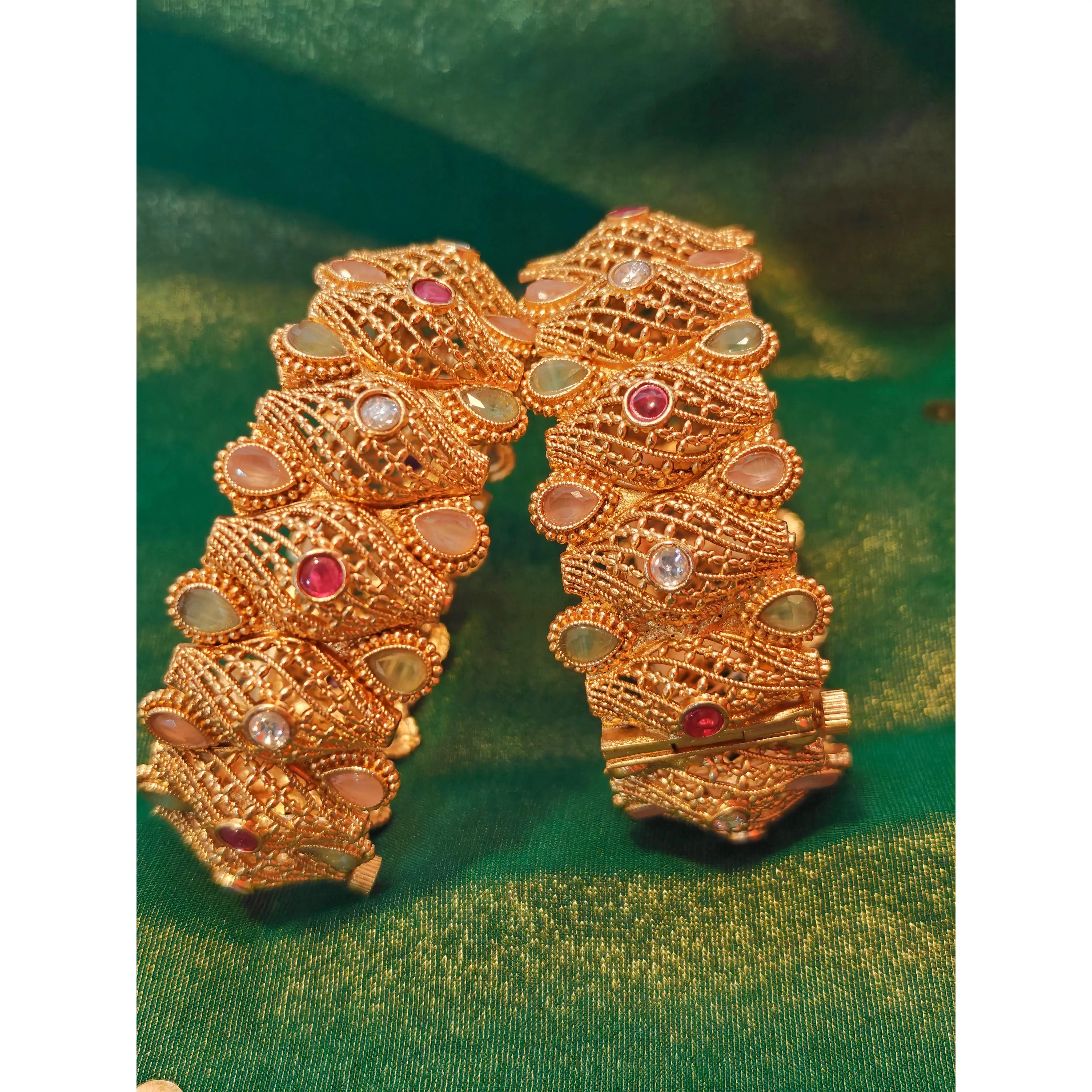 Kundan Brass Bangles