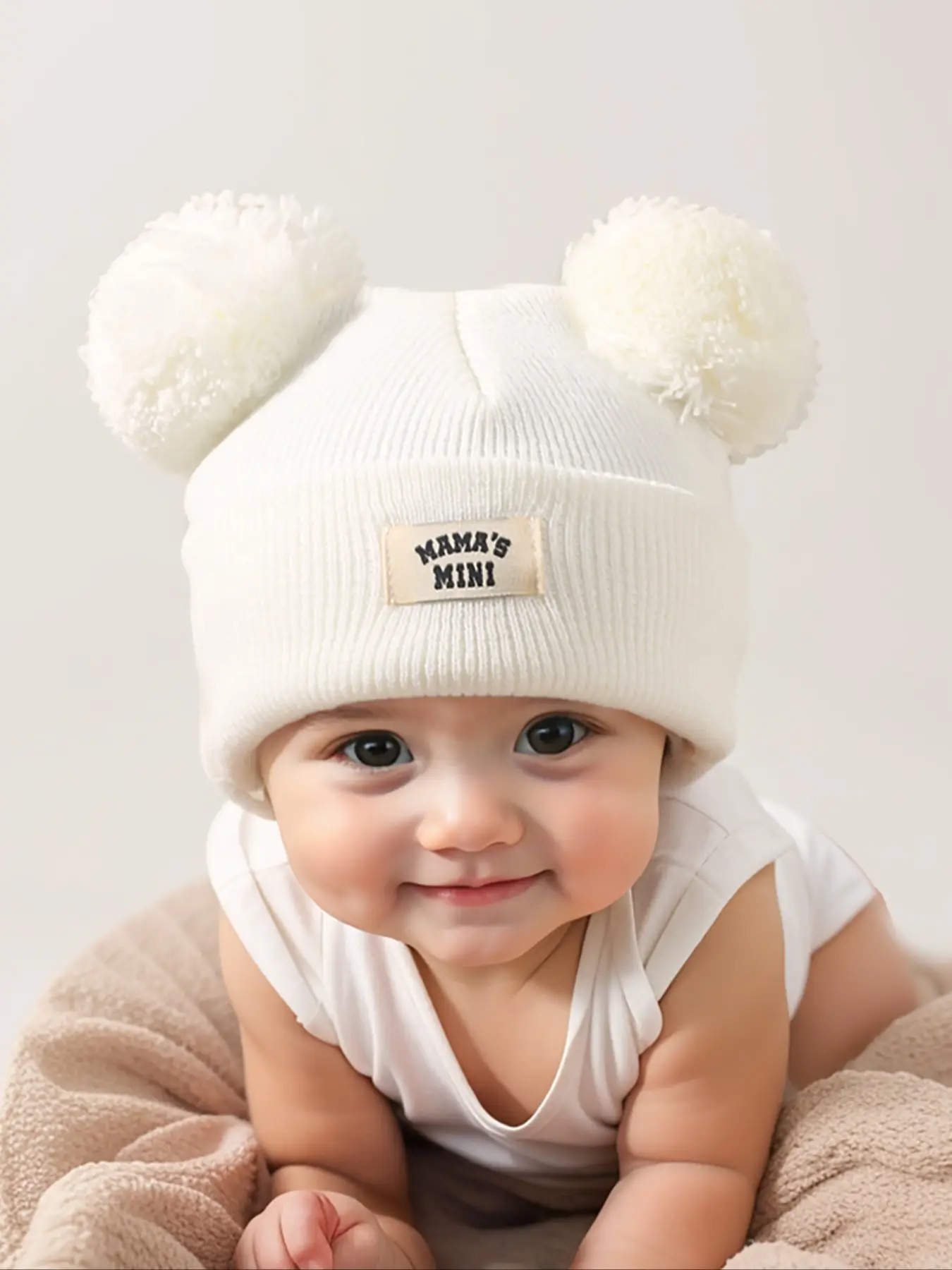 Newborn Knit Hat for Babies 1-3 Years Old, Casual Style Winter Beanie, Warm Outdoor Use, Daily Commute Essential