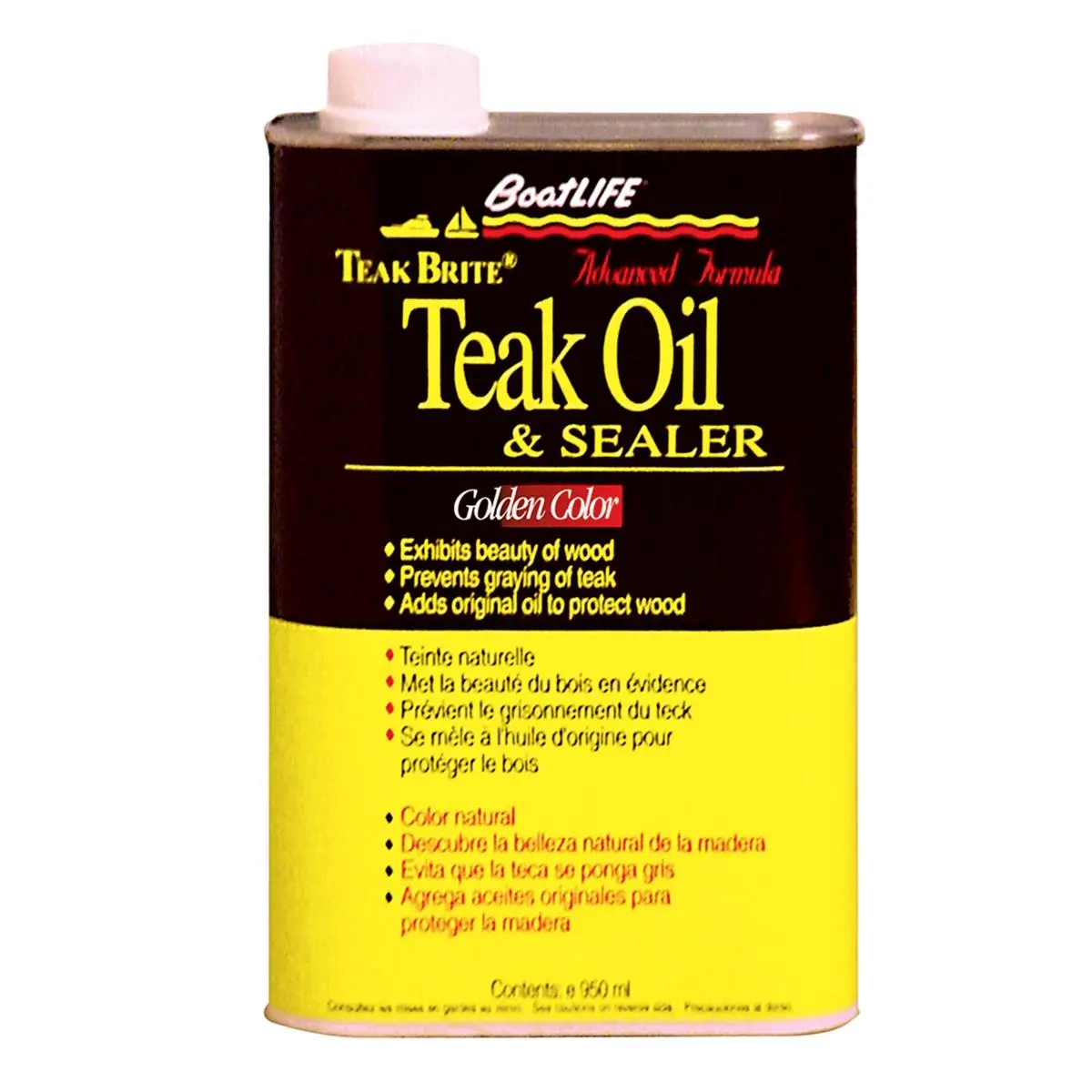 212 MAIN Teak Brite Advanced Formula Teak Oil - 32oz Wood Treatment, Deep-Penetrating Tropical Wood Protection, Long-Wearing Outdoors Use for Kayaking Gear