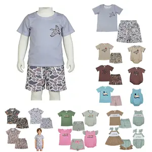 Boy Mallard Shorts Set Camo Summer Outfit Boy Summer Clothing Set