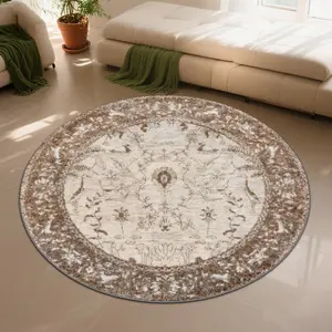 Velvet round pattern printed carpet, Decorative Area Rug, Home Decor Rug, suitable for multiple scenarios, available in multiple sizes, soft and non-shedding.
